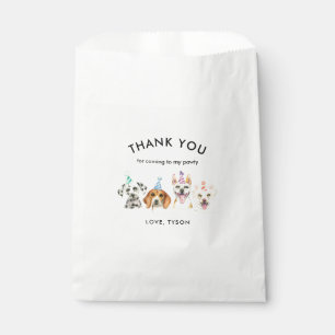 Watercolor-Welpen-Hundegeburtstags-Party danken Geschenktütchen