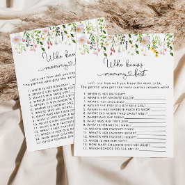 Watercolor Wer das beste Baby-Dusche-Spiel kennt