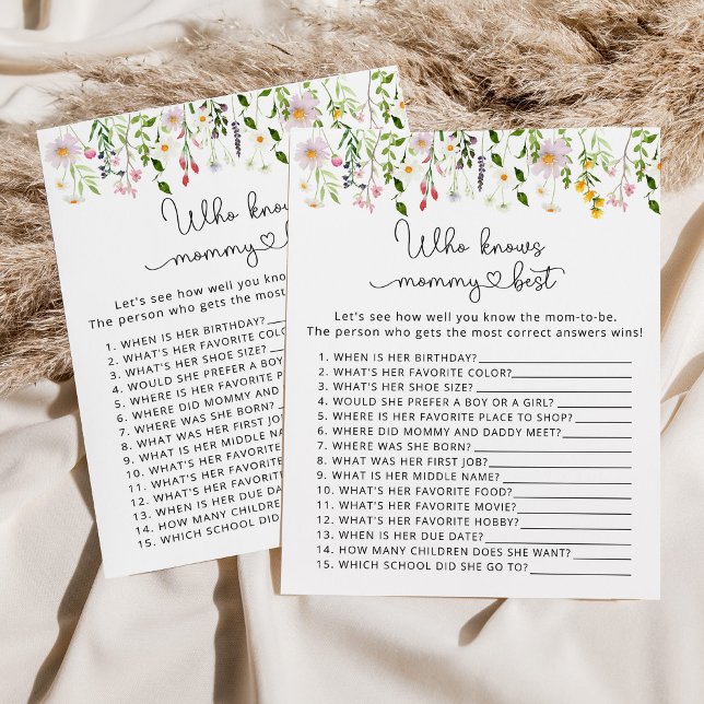 Watercolor Wer das beste Baby-Dusche-Spiel kennt (Von Creator hochgeladen)