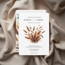 Watercolor Wheat Elegante Rustikale Hochzeit im He