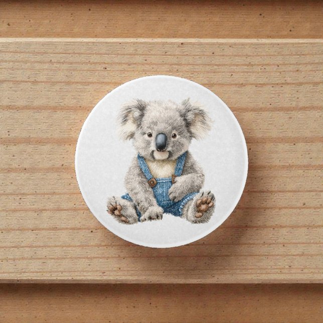 Watercolor Whimsical Personalized Koala Bear Keramikknauf (Von Creator hochgeladen)