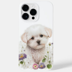 WATERCOLOR WHITE BICHON FRISE PUPPY HUND Case-Mate iPhone 14 PRO MAX HÜLLE