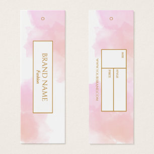 Watercolor White Branding Hang Tag Gold