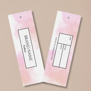 Watercolor White Branding Hang Tag Schwarz