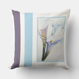 Watercolor White Calla Lilies Kissen