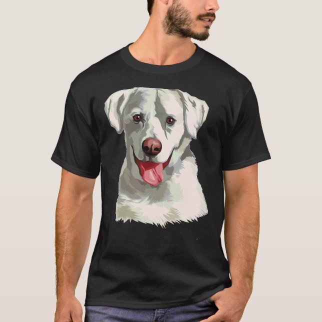 Watercolor White Labrador T-Shirt (Vorderseite)