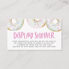 Watercolor White Sprinkle Donuts Display Shower Begleitkarte
