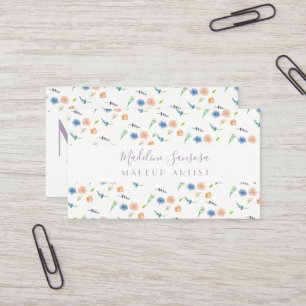 Watercolor Wild Florals Botanischer Event Designer Visitenkarte