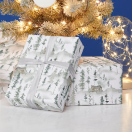 Watercolor Wild Pine Pattern Geschenkpapier