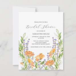 Watercolor Wildflower Bridal Shower Invitations
