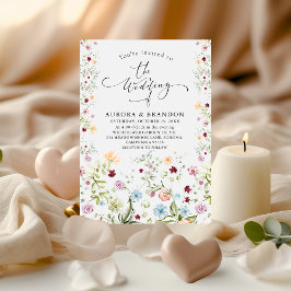 Watercolor Wildflower Garden Floral Wedding Einladung