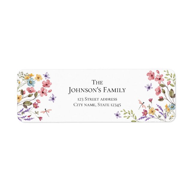 Watercolor Wildflower Girl 1st Birthday (Vorne)