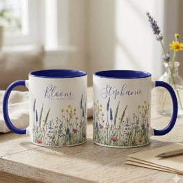 Watercolor Wildflower Meadow "Bloom" Tasse