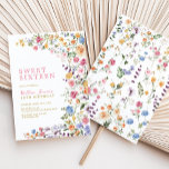 Watercolor Wildflower Meadow Sweet 16 Einladung<br><div class="desc">This elegant design features cheerful watercolor wildflowers mixed with lush greenery foliage. Personalize the invite with your details and if you want to further re-arrange the style and placement of the text,  please press the "Click to customize further" button.</div>