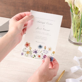 Watercolor Wildflower Pretty Spring Garden Wedding
