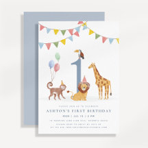 Watercolor-Wildtiere-Erster-Geburtstag