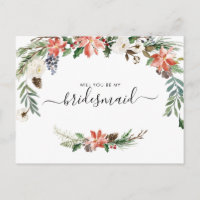 Watercolor Winter Floral | Seid meine Bridesmaid