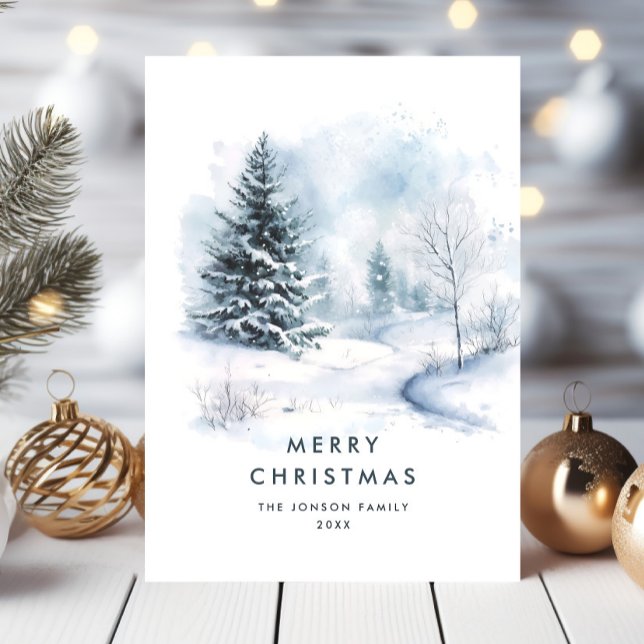 Watercolor Winter Landschaft Weihnachten (Von Creator hochgeladen)