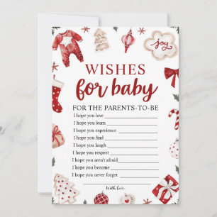 Watercolor Winter Weihnachtswünsche für Baby Spiel Einladung