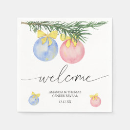 Watercolor Winter Willkommensgeschlecht Serviette