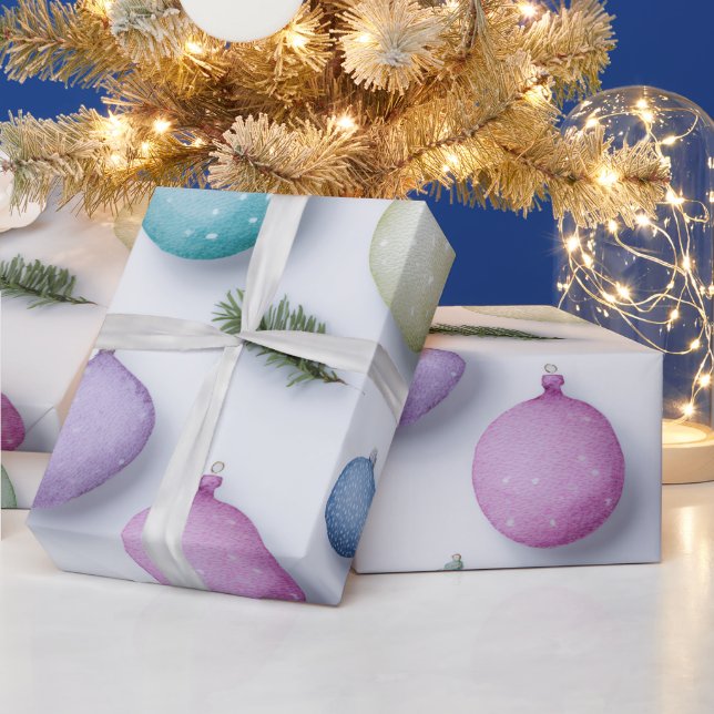 Watercolor Winter Wonderland Christmas Wrap Geschenkpapier (Feiertage)
