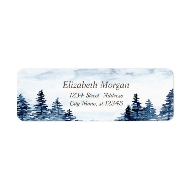 Watercolor Winter Wonderland, Wald (Vorne)