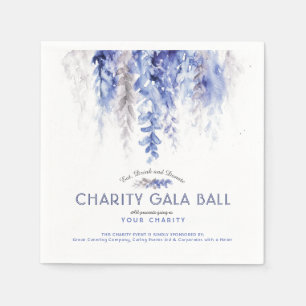 Watercolor Winterblauer Abend Wohltätigkeit Gala Serviette
