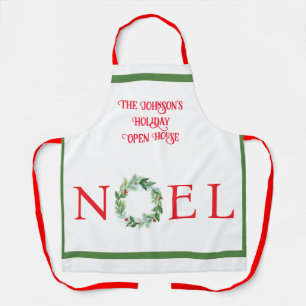 Watercolor Winterkranz PERSONALISIEREN Schürze