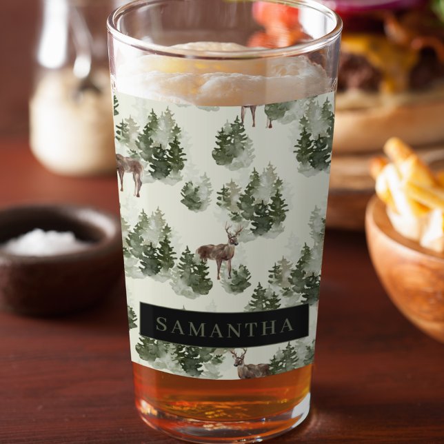 Watercolor Winterwald Nahtloses Muster Glas (Von Creator hochgeladen)