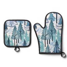 Watercolor Winterwald Nahtloses Muster