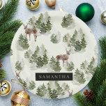Watercolor Winterwald Nahtloses Muster Pappteller<br><div class="desc">Genießen Sie die ruhige Schönheit des Winters mit unserem Watercolor Winterwald. Dieses exquisite Design vereint das bezaubernde Wesen eines schneebedeckten Waldes,  der perfekt dazu geeignet ist,  Ihrem Leben eine Touch saisonaler Magie hinzuzufügen.</div>