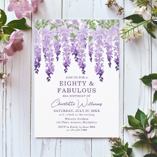 Watercolor Wisteria Aighty & Fabulous Floral Chic Einladung