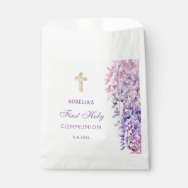 Watercolor Wisteria First Communion Geschenktütchen