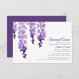 Watercolor Wisteria Hochzeit Probe Dinner Begleitkarte