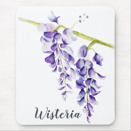 Watercolor Wisteria Locarno Mousepad