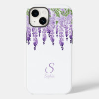 Watercolor Wisteria Personalisierter Name Monogram