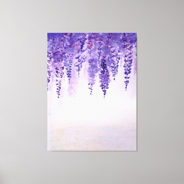 Watercolor Wisteria print Leinwanddruck (Vorderseite)