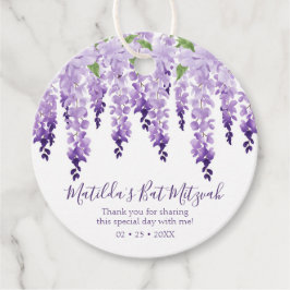 Watercolor Wisteria Vielen Dank | Bat Mitzvah Geschenkanhänger