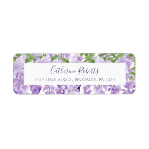 Watercolor Wisteria Wedding Rücksendeadresse