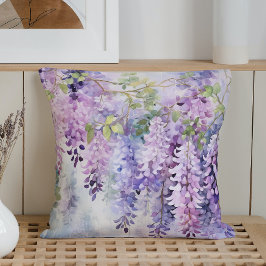 Watercolor Wisteria Whisky Kissen