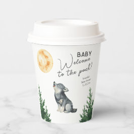 Watercolor-Wolf-Baby-Party Pappbecher