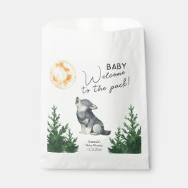 Watercolor Wolf Baby Shower Geschenktütchen