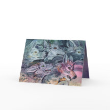 Watercolor Wolf Pack