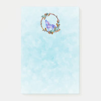 Watercolor Wolf Stehend in einem Boho Style Kranz