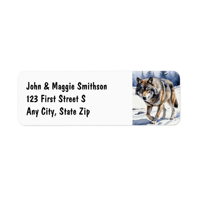 Watercolor Wolf Wolves Tierwelt Kunst, Dichtung un (Vorne)