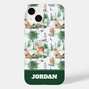Watercolor Woodland Baby Animal Muster Case-Mate iPhone 14 Hülle