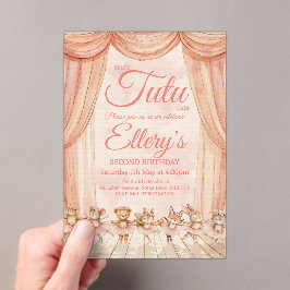 🦊 🐰 🩰 Watercolor Woodland Ballerina Einladungen