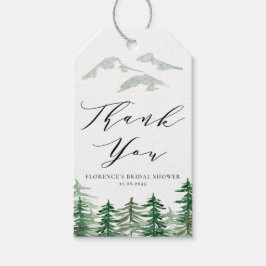 Watercolor Woodland Brautparty Vielen Dank Geschenkanhänger