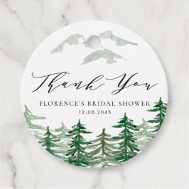 Watercolor Woodland Brautparty Vielen Dank Geschenkanhänger