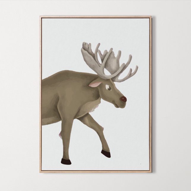 Watercolor Woodland Elche Jungs Mädchen Zimmerdeko Poster (Watercolor Woodland Moose Boys Girls Room Decor, wild, )